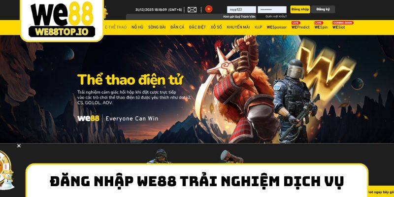 hướng dẫn đăng nhập we88 2 Đăng nhập We88 được trải nghiệm mọi dịch vụ