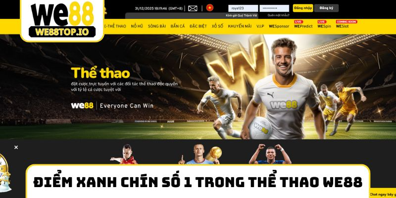 Các điểm xanh chín số 1 trong Thể Thao We88
