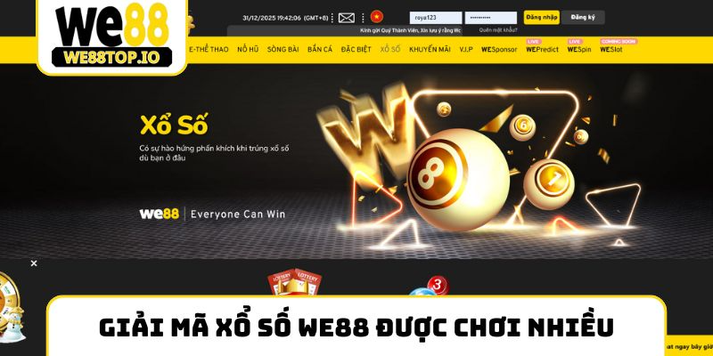 Giải mã vì sao xổ số We88 được chơi nhiều