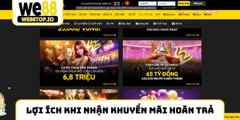 Lợi ích khi nhận khuyến mãi hoàn trả