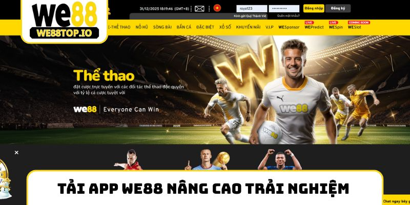 hướng dẫn tải app we88 1 Tải app We88 nâng cao trải nghiệm